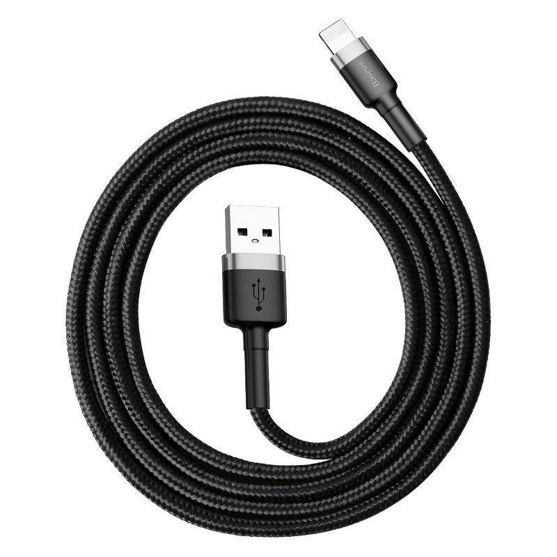 Cable Lightning USB Baseus Cafule 1.5A 2m (gray and black)_3