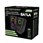 Esperanza EGS103 Speakers 2.0 USB LED 6 W Black_3