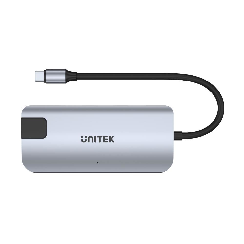 UNITEK uHUB P5+ USB 2.0 Type-C 10000 Mbit/s Black, Grey_3