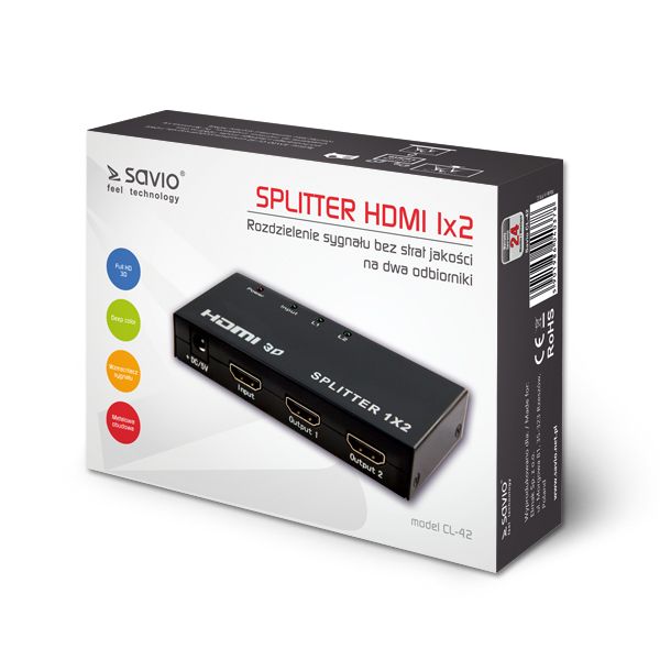 Savio CL-42 video splitter HDMI 2x HDMI_1