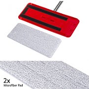 Flat Mop + Bucket + Telescopic Pole + 2 x Microfibre Pad 5.7L Floor Cleaning XXL Set Rotating Head_11