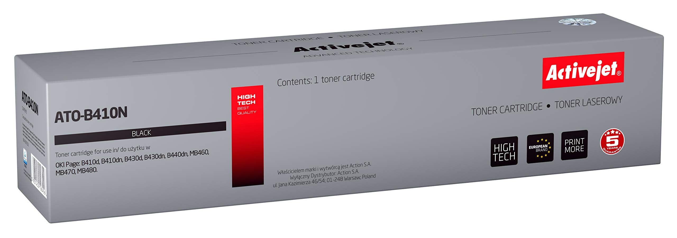 Activejet ATO-B410N toner for OKI printer OKI 43979102 replacement Supreme 3500 pages black