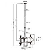 Universal LED LCD monitor with LCD OLED QLED screen for ceiling mounting 23-100 