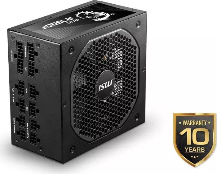 MSI MPG A750GF UK PSU '750W, 80 Plus Gold certified, Fully Modular, 100% Japanese Capacitor, Flat Cables, ATX Power Supply Unit, UK Powercord, Black, Support Latest GPU'_3