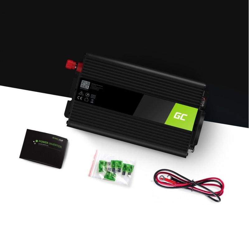 Green Cell INV08 power adapter/inverter Outdoor 1000 W Black_3