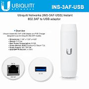 UBIQUITI INS-3AF-USB Ubiquiti Instant 802.3AF to USB Type A adaptor (In: 48V, 802.3af, Out: 5V/2A)_1