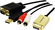 CABLU video LOGILINK, VGA (T) la VGA (T), 20m, dublu ecranat, negru, 