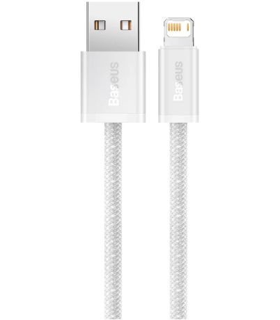 CABLU alimentare si date Baseus Dynamic Series, Fast Charging Data Cable pt. smartphone, USB la Lightning Iphone 2.4A, 1m, braided, alb 