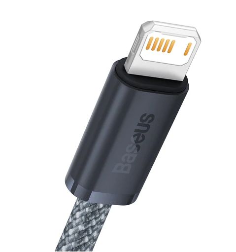 CABLU alimentare si date Baseus Dynamic Series, Fast Charging Data Cable pt. smartphone, USB la Lightning Iphone 2.4A, 1m, braided, gri 