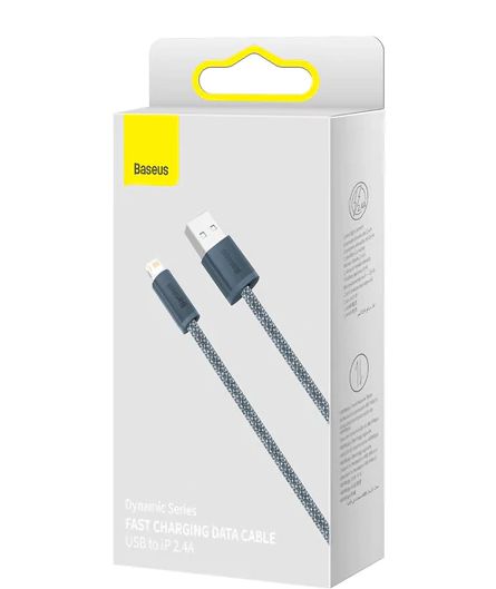 CABLU alimentare si date Baseus Dynamic Series, Fast Charging Data Cable pt. smartphone, USB la Lightning Iphone 2.4A, 1m, braided, gri 