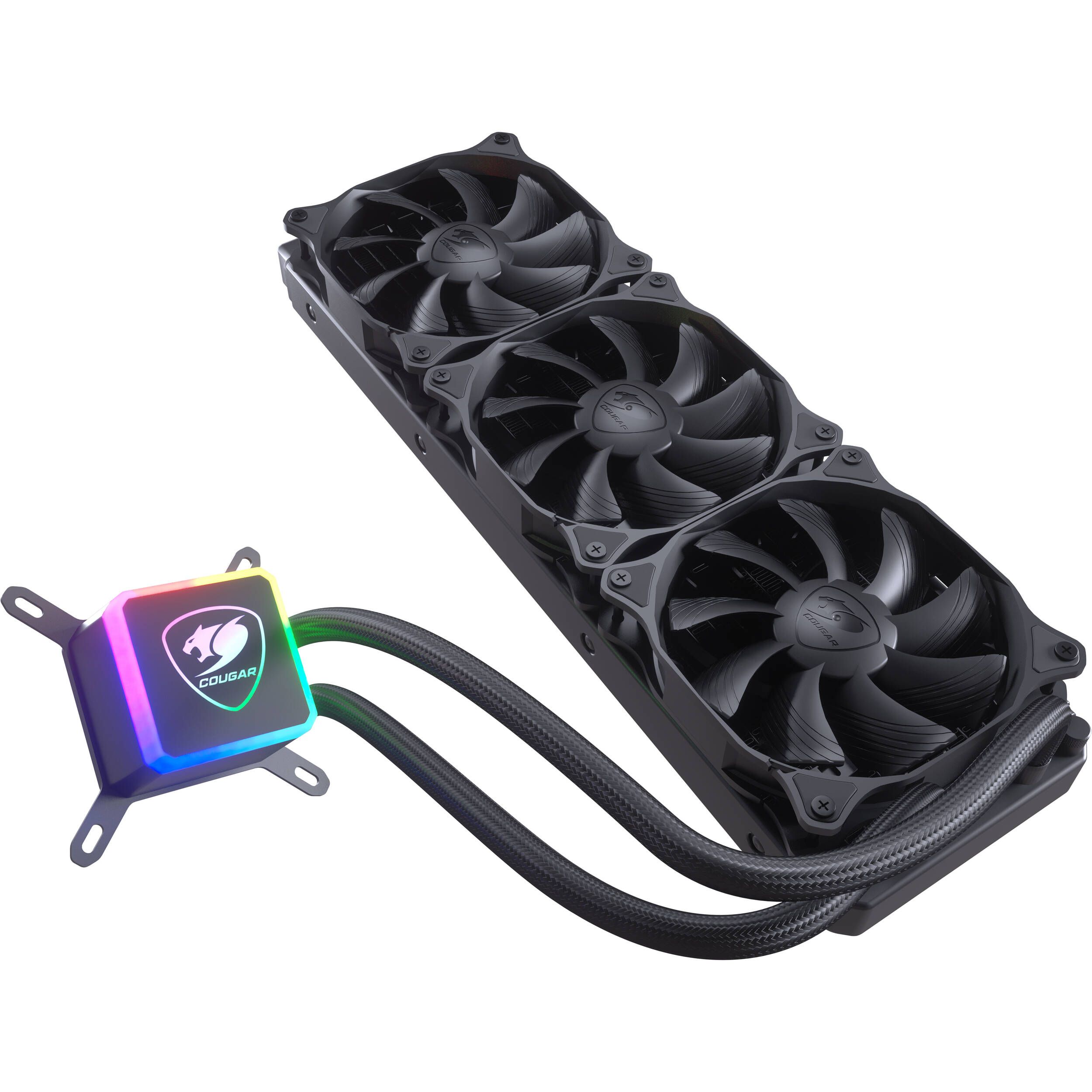 Aqua ARGB 360 3MAQR360.0004 COUGAR AIO Liquid Cooling Aqua ARGB 360 (Aqua ARGB 360 *1 + 120mm RGB Fan x3+remove control)_2