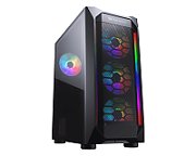 MX410 Mesh -G RGB 385VM70.0004 Case MX410-T/ Mid tower / Mesh side cover / 4pcs of  RGB fan + 2 LED strips_2