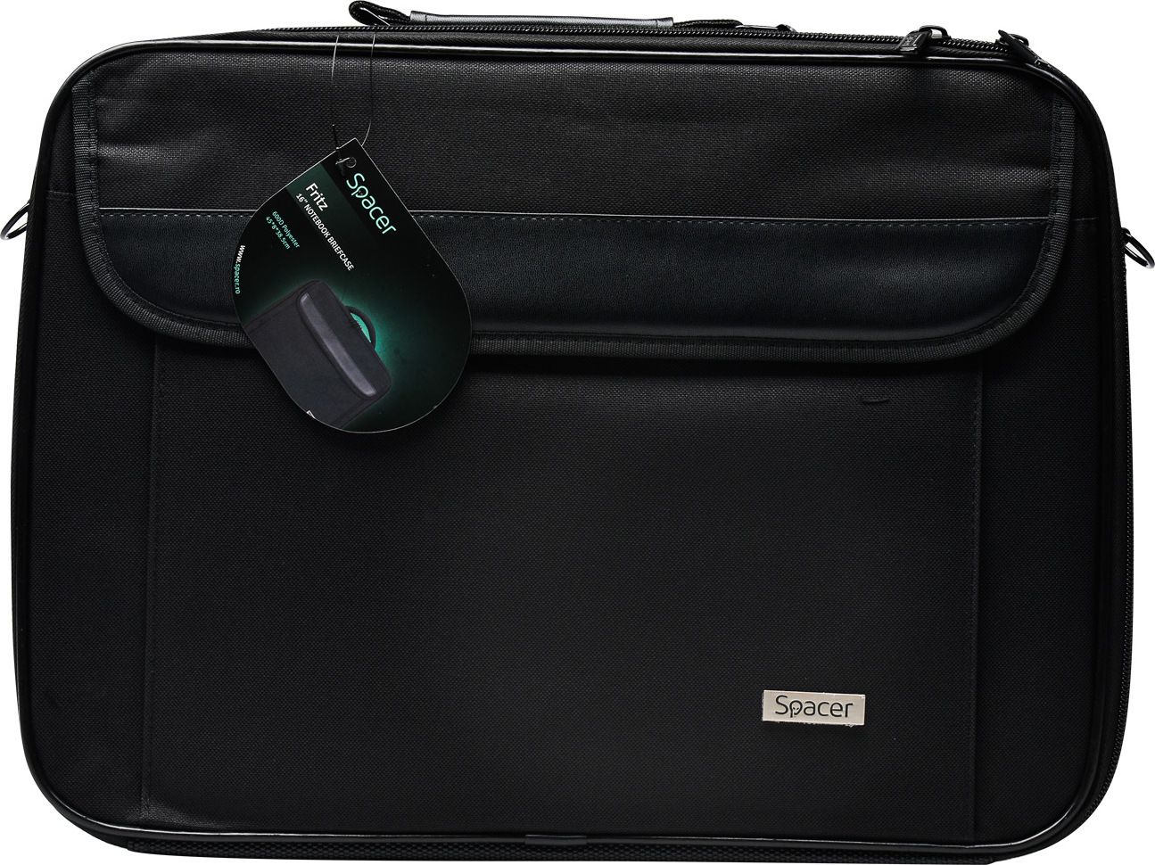 RUCSAC SPACER CHICAGO BLACK ,pt. notebook de max. 17 , 3 compartimente, buzunar frontal, buzunar lateral x 2,2 manere, waterproof,  poliester, negru,  Chicago ,   SPB-CHICAGO-BK