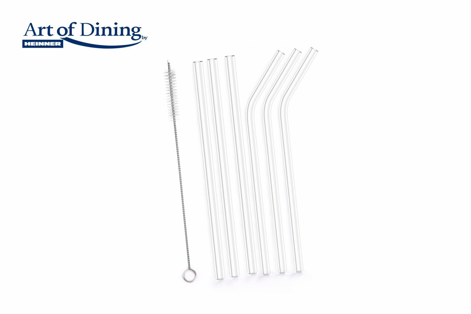 SET OF 6 STRAWS MADE OF GLASS + BRUSH FOR CLEANING the set contains: : 3 x straight straw + 3 x bent straw + 1 x brush for cleaning Sizes:200*8mm Weight / straw : 14.5g Material thickness:1.5 mm Color: transparent_2