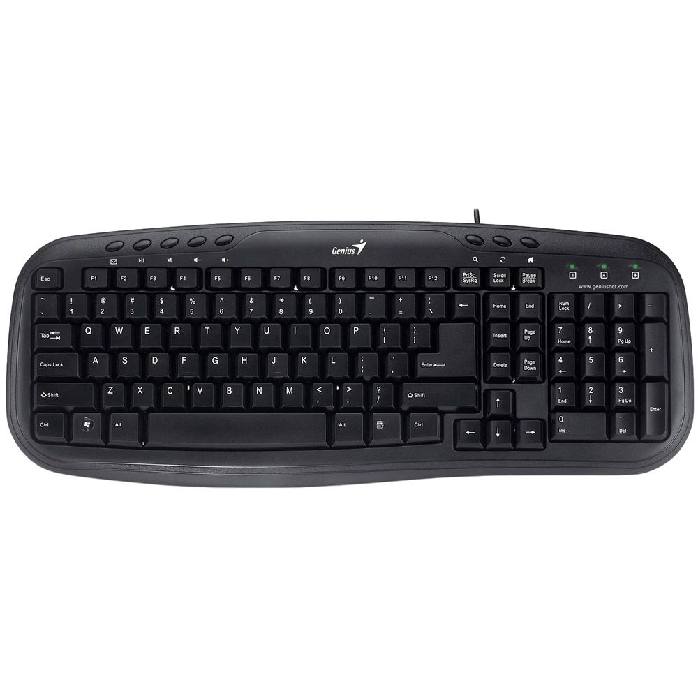 Tastatura Genius Slimstar M200, cu fir, US layout, neagra_1