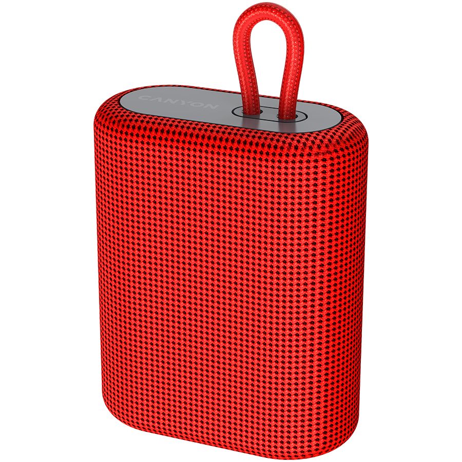 Canyon Bluetooth Speaker, BT V5.0, BLUETRUM AB5365A, TF card support, Type-C USB port, 1200mAh polymer battery, Red, cable length 0.42m, 114*93*51mm, 0.29kg_1