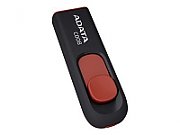 MEMORIE USB 2.0 ADATA 64 GB, retractabila, carcasa plastic, negru / rosu, 