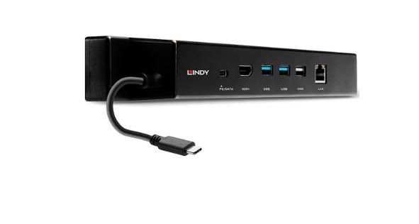 Mini Docking Station Lindy USB 3.2 Gen 2 Type C - HDMI, PD 3.0 100W, USB 3.2 Gen 2, Gigabit  Specifications  Interface: USB Type C to 3x USB Type A / 1x USB Type C / 1x RJ45 / 1x HDMI Interface Standard: USB 3.2 Gen 2, USB 2.0, Gigabit LAN, HDMI Supported Bandwidth: 10Gbps, 480Mbps, 10/100/1000Mbps_1