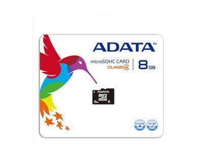 ADATA AUSDH8GCL4-RA1 Card memorie Adata microSDHC 8GB CL4 + adaptor_1