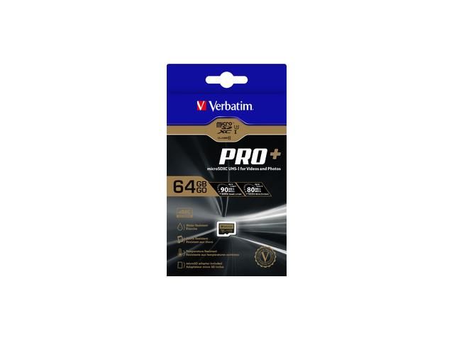 Verbatim Pro+ microSDXC U3 64GB with adapter_1