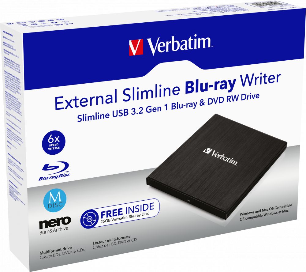 Verbatim Mobile Blu-ray ReWriter USB 3.0, incl. sw, Mdisc suppor_2