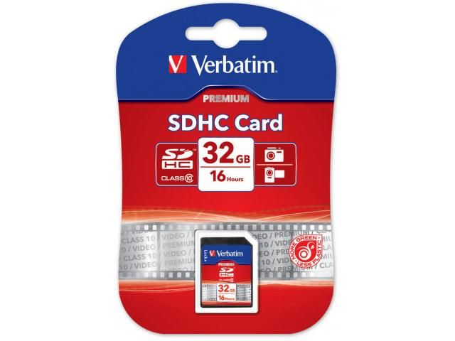Memory Card Verbatim Premium SDHC, 32GB, Class 10_1