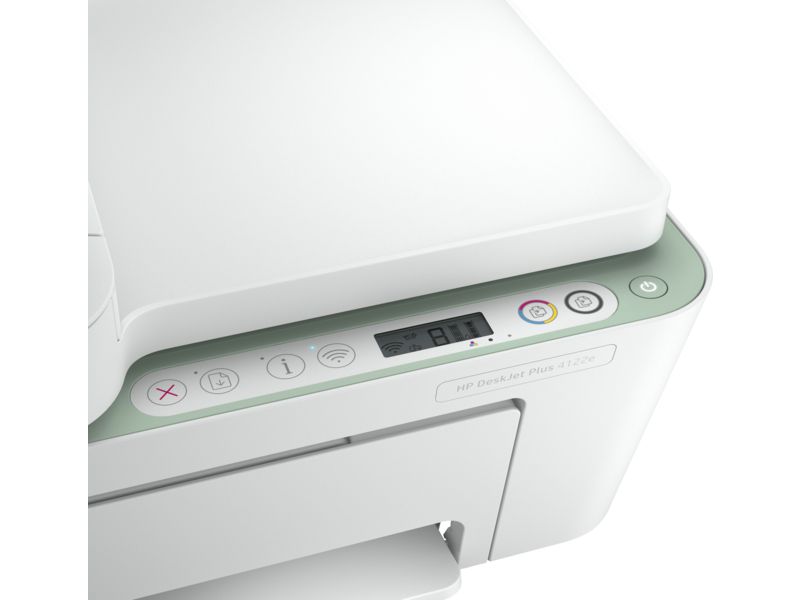 Multifunctional Inkjet Color HP Deskjet 4122e AiO, A4, Functii: Impr.|Scan.|Cop.|Fax, Viteza de Printare Monocrom: 8.5ppm, Viteza de printare color: 5.5 ppm, Conectivitate:USB, Duplex:Nu, ADF:ADF(incl.TV 10RON) 