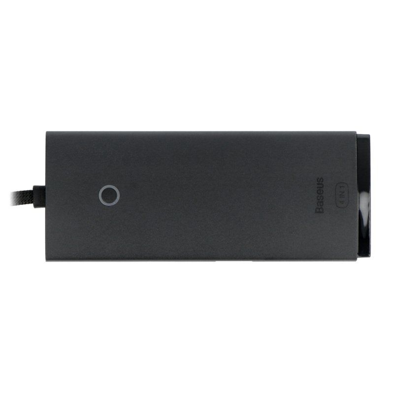 HUB extern Baseus Lite, porturi USB: USB 3.0 x 4, conectare prin USB 3.0, lungime 2m, negru,  WKQX030201  (include TV 0.8lei) - 6932172606220