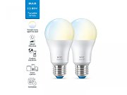 Pack of 2 bulbs LED clever WiZ Connected A60, Wi-Fi + Bluetooth, E27, 8W (60W), adjustable light temperature (2700-6500K), compatible Google Assistant/Alexa/Siri_2