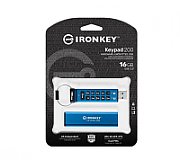 USB Flash Drive Kingston 16GB IronKey Keypad 200, USB 3.2 Gen1, FIPS 140-3 Lvl 3 (Pending) AES-256 Encrypted