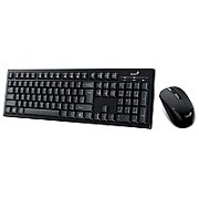 KIT wireless GENIUS, tastatura wireless 104 taste (slim) + mouse wireless 1000dpi, 3 butoane, black, 