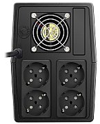 UPS Fortron PPF9000501, 1500 VA, 900 W, fara management, line-interactive, 4x Schuko, 12V 9Ah LED, Tower, Negru
