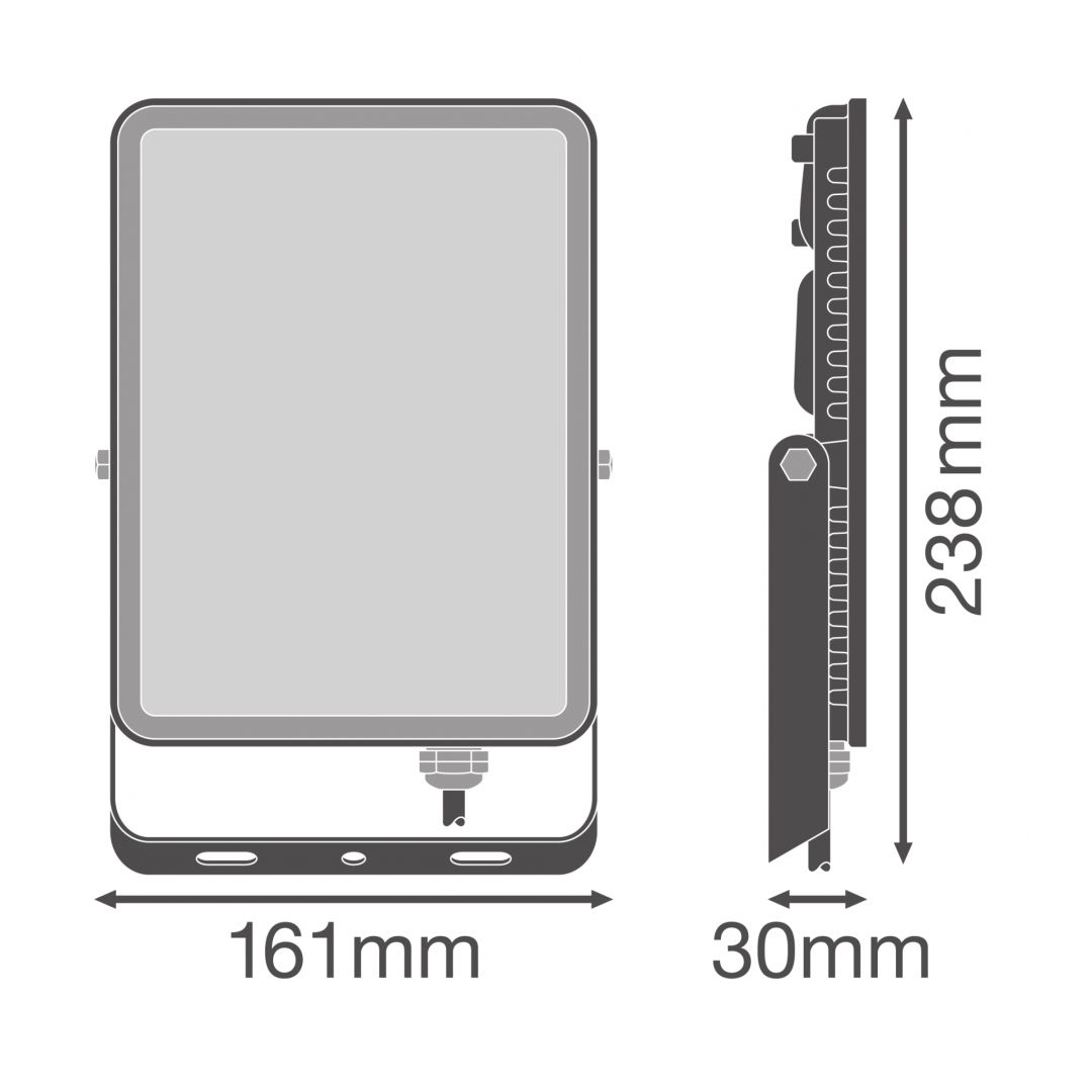 Proiector LED Ledvance FLOODLIGHT ESSENTIAL, 50W, 220-240V, 4500 lm, lumina neutra (4000K), IP65, 23.8x3x16.1cm, aluminiu, Negru_4