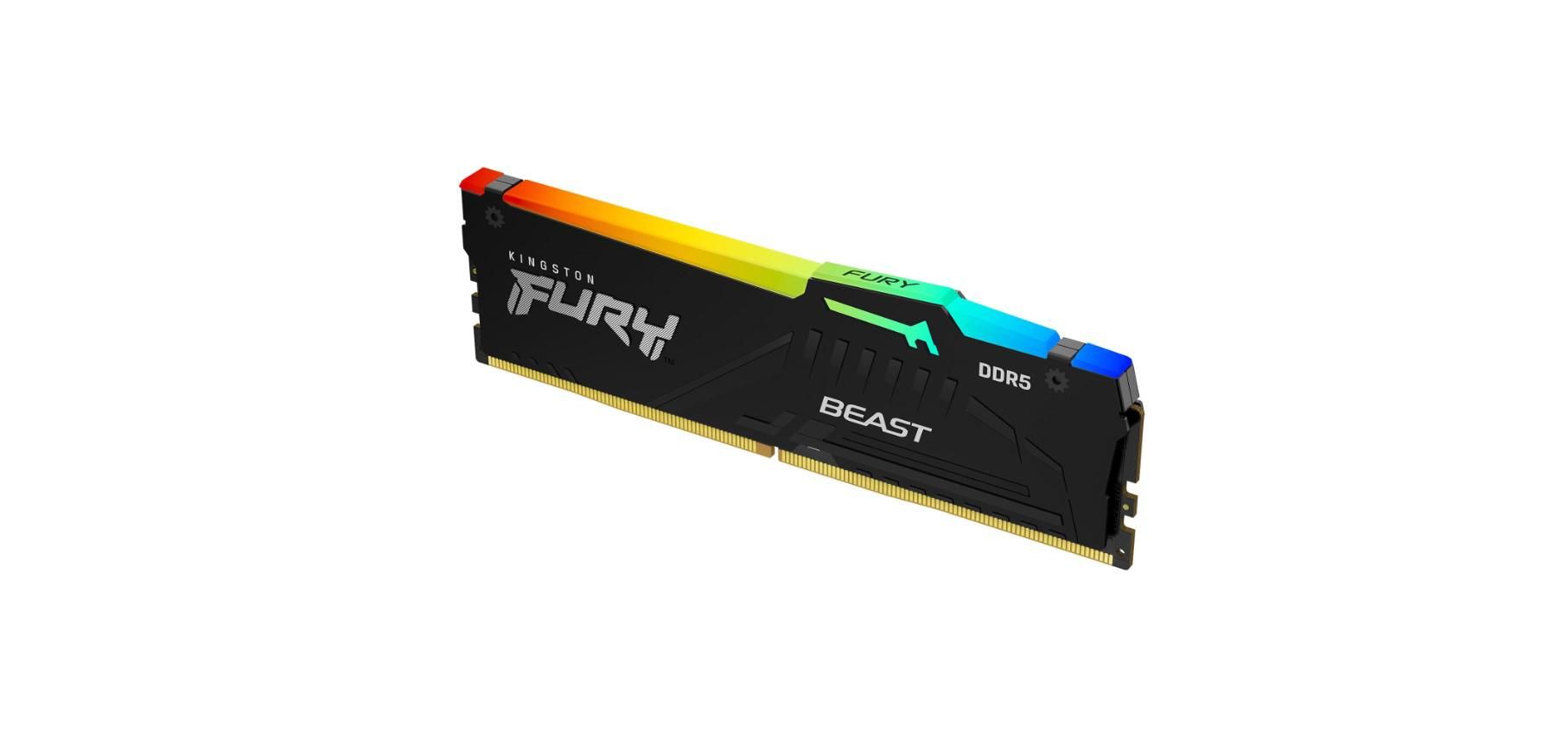 Memorie RAM Kingston, DIMM, DDR5, 32GB, 5200MHz, CL36, 1.35V, FURY Beast, RGB_2