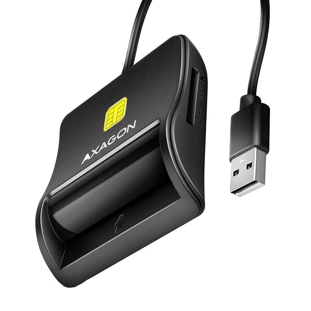 CRE-SM3SD, USB-A,  Cititor carduri, Smart Card & SD/microSD/SIM Card FlatReader_1