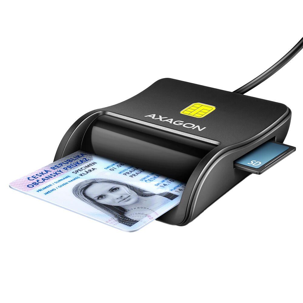 CRE-SM3SD, USB-A,  Cititor carduri, Smart Card & SD/microSD/SIM Card FlatReader_3