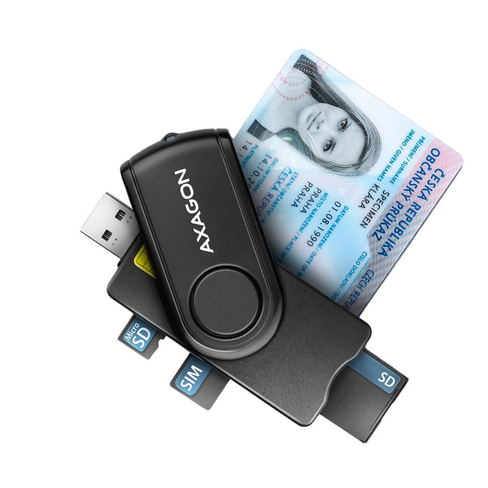 CRE-SMP2A Cititor carduri, USB Smart Card & SD/microSD/SIM Card PocketReader_3