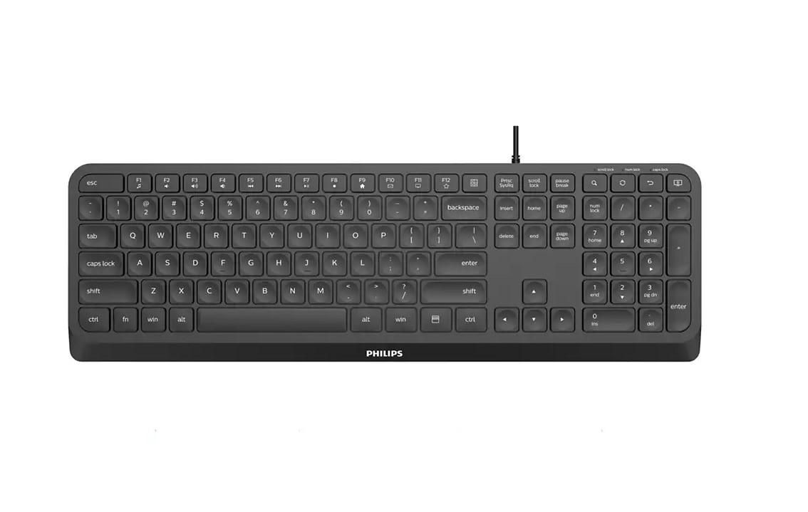 Tastatura Philips SPK6207, cu fir, 104 taste, 1.6m, negru_1