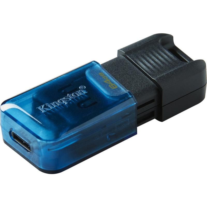 USB Flash Drive Kingston 32GB Data Traveler 80, USB-C 3.2, R/W: 200/60 MB/s, Compatible with Windows/Mac OS/Linux/Chrome OS_1