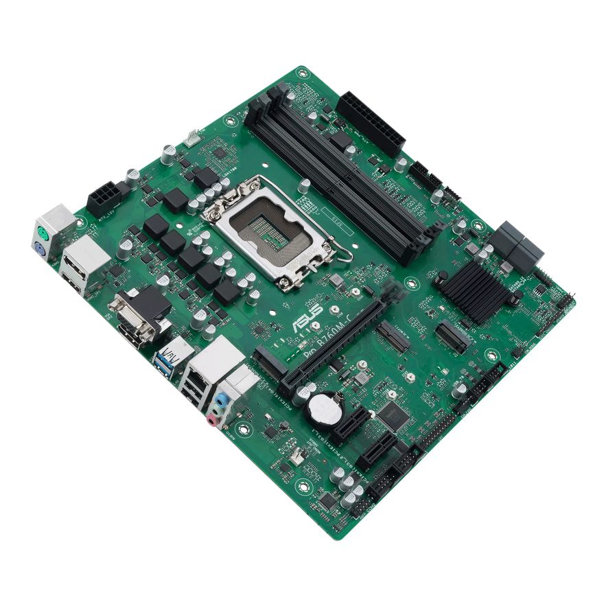 Placa de baza ASUS PRO B760M-C-CSM DDR5 LGA1700, 4x RAM, 2x DisplayPort, 1x VGA, 1x HDMI, 2x M.2, 4x SATA 6Gb/s, 1x PCIe x16, 2x PCIe x1, microATX_2