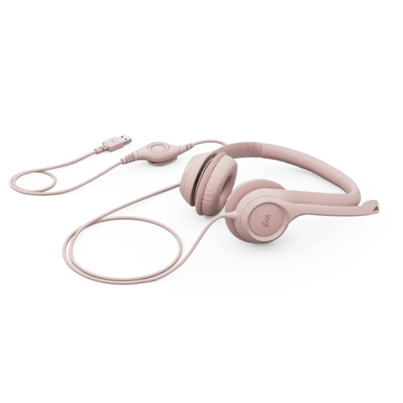 LOGITECH H390 Corded Headset - ROSE - USB_3