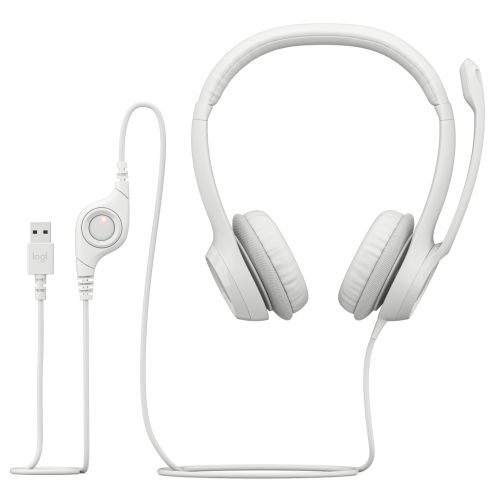 LOGITECH H390 Corded Headset - OFFWHITE - USB_3