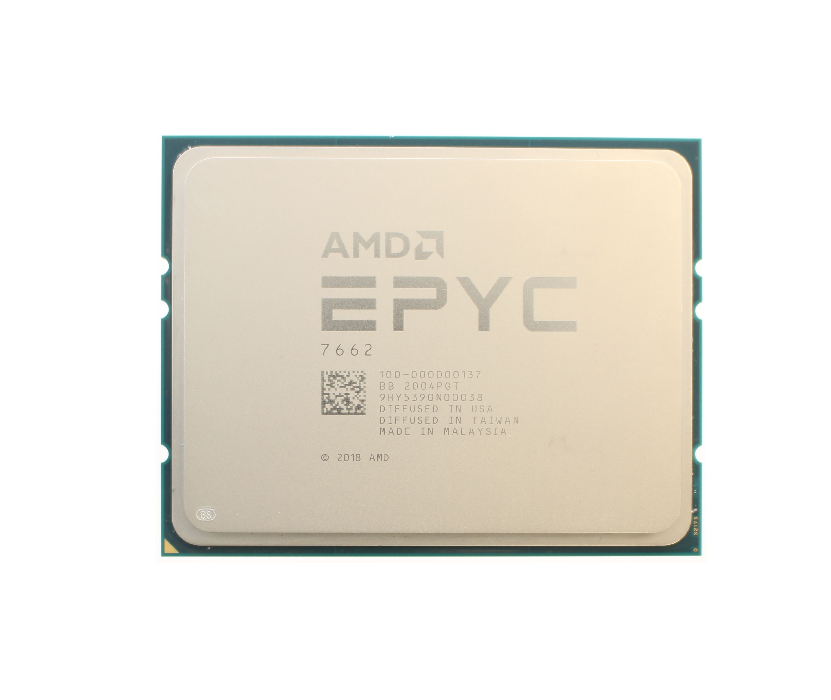 AMD CPU EPYC 7002 Series 64C/128T Model 7662 (2/3.3GHz Max Boost,256MB, 225W, SP3) Tray_1