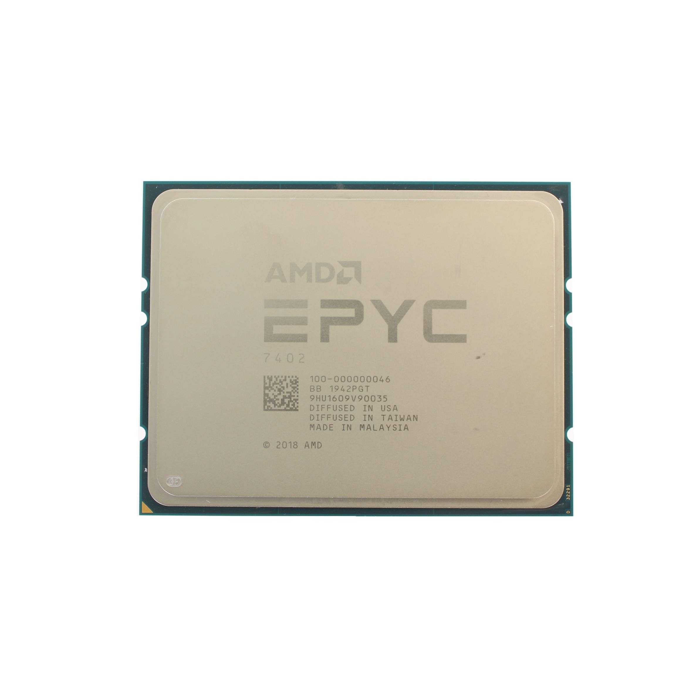 AMD CPU EPYC 7002 Series 24C/48T Model 7402 (2.8/3.35GHz Max Boost,128MB, 180W, SP3) Tray_1