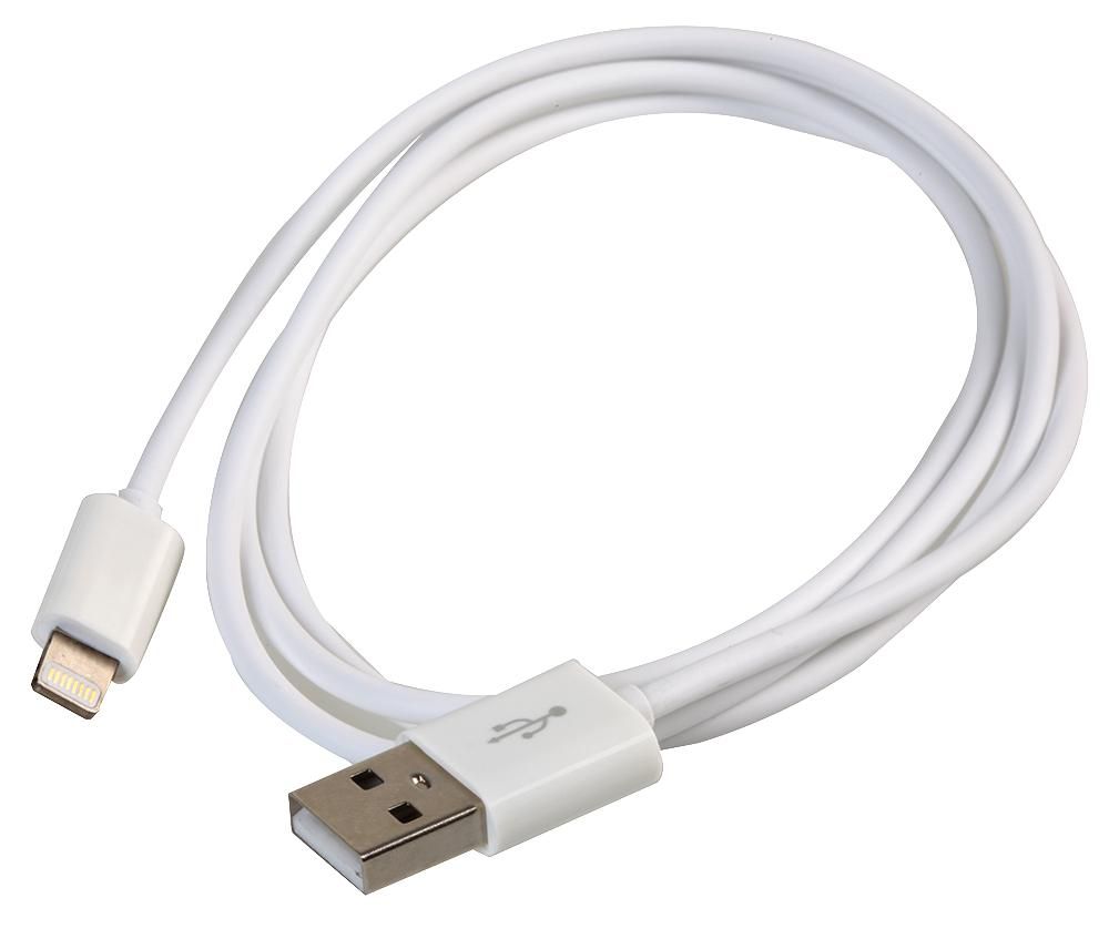 CANYON CFI-1 Lightning USB Cable for Apple, round, cable length 1m, White, 15.9*7*1000mm, 0.018kg_1
