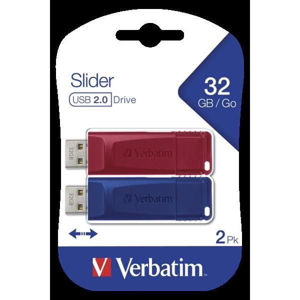 VERBATIM 49327 USB 2.0 SLIDER 2 X 32GB_1