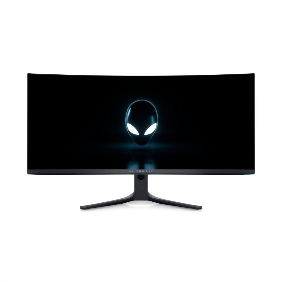Monitor Dell Gaming Alienware 34'' AW3423DWF, 86.82 cm, Maximum preset resolution: DisplayPort: 3440 x 1440 at 165 Hz, HDMI: 3440 x 1440 at 100 Hz, Screen type Color Active Matrix, Panel technology QD OLED, Backlight OLED, Faceplate coating Anti reflection, Aspect ratio 21:9, Pixel per inch (PPI)_10