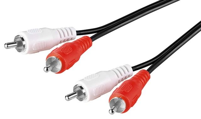 Audio cable 1.5m 2 x RCA male to 2 x RCA male
Packaging: bulk 1 pc.