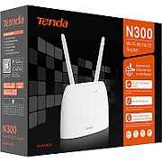 Wireless Router Tenda, 4G06C; N300 wireless LTE router, Fast Ethernet , Single-band (2.4 GHz) 4G/3G standards: FDD LTE,TDD-LTE,WCDMA, 4G Cartgory: LTE CAT4, Max 4G speed: DL:150Mbps, UL:50Mbps, Wi-Fi standards: 802.11b/g/n, Wi-Fi frequency: 2.4GHz, Wi-Fi speed: 2.4GHz:300Mbps, Interface: 1 × 10/100_1