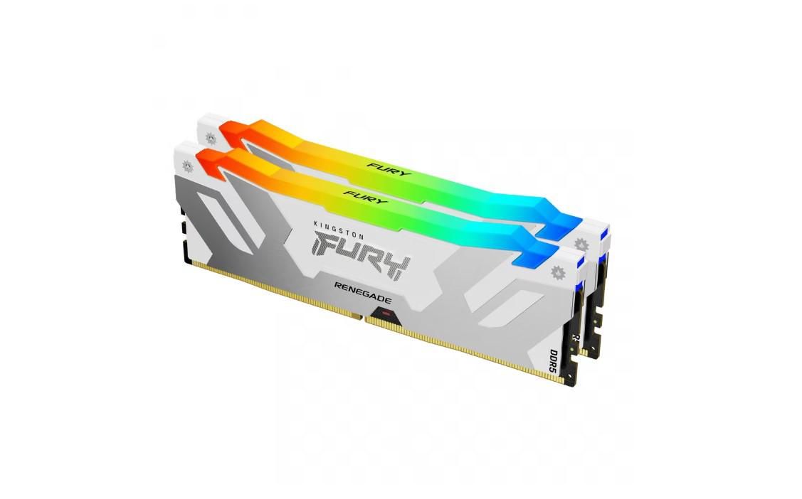 Memorie RAM Kingston, DIMM, DDR5, 32GB, 6000MHz, CL32, 1.35V, FURY Renegade White, RGB, Kit of 2_2